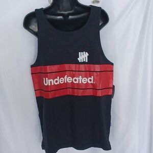 Undefeated Pista Black Men Active Tank Top 100% Cotton M Crew Neck Machine Wash
